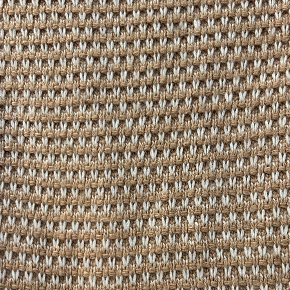 J. Crew Tan & White Knit Sweater, Size Small - Picture 3 of 11